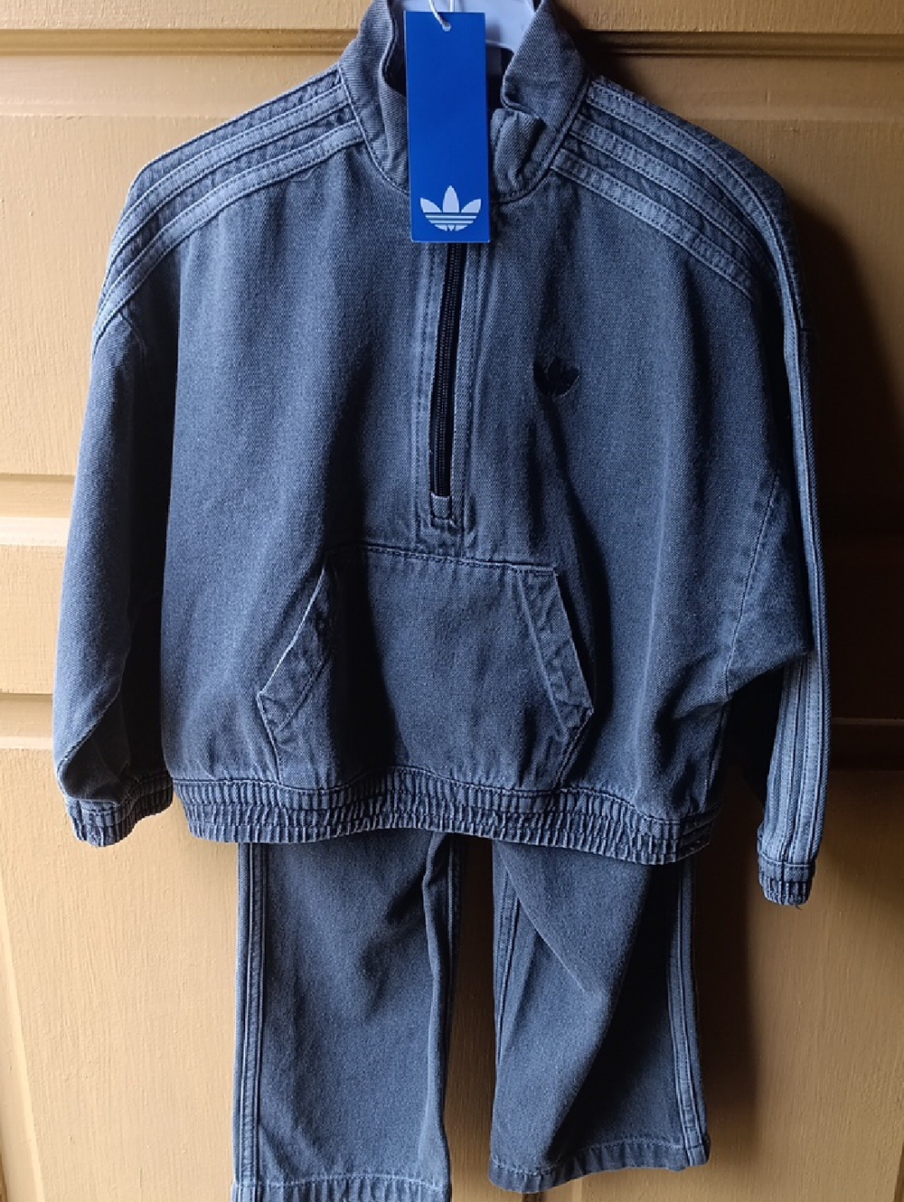 adidas Dark Navy Half-Zip Track Top and Pants Set